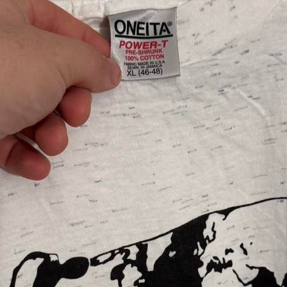 Vintage 1990 white and black cow shirt XL - Picture 4 of 7